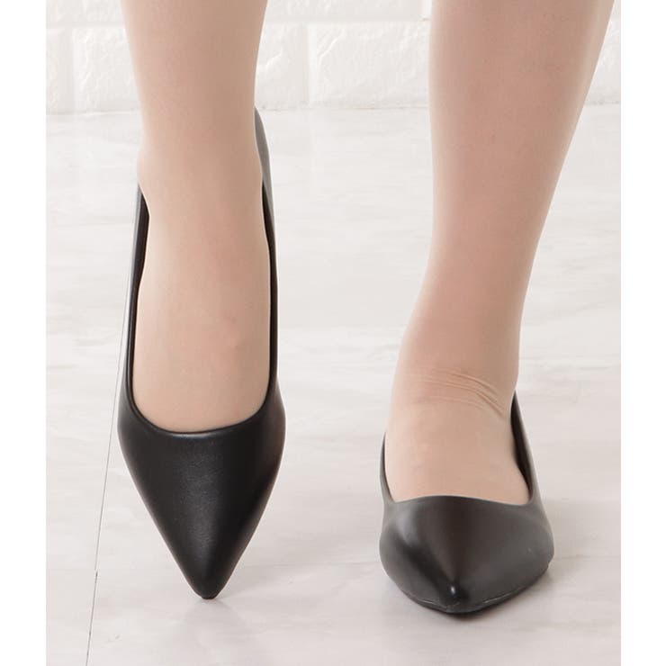 レザー調ポインテッドトゥメタリックヒールパンプス 女性 レディース | レースレディース  | 詳細画像13 