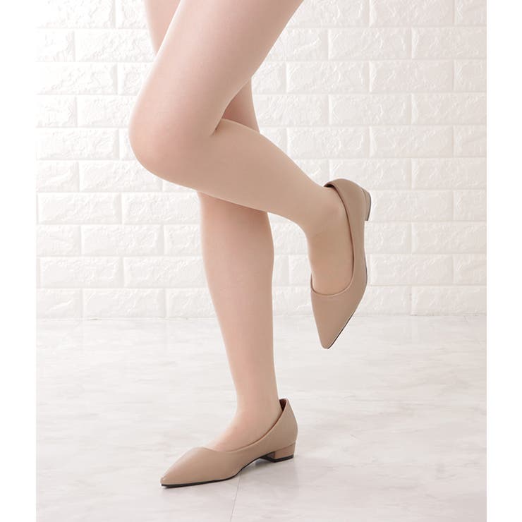 レザー調ポインテッドトゥスベーシックパンプス 女性 レディース | レースレディース  | 詳細画像8 