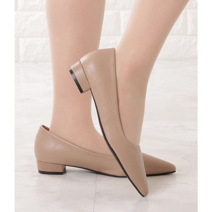 レザー調ポインテッドトゥスベーシックパンプス 女性 レディース | レースレディース  | 詳細画像9 