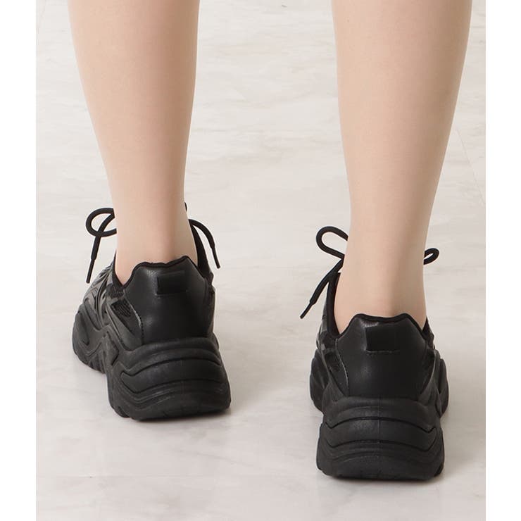 異素材ボリュームレースアップスニーカー 女性 レディース | レースレディース  | 詳細画像5 