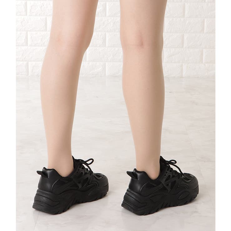 異素材ボリュームレースアップスニーカー 女性 レディース | レースレディース  | 詳細画像6 