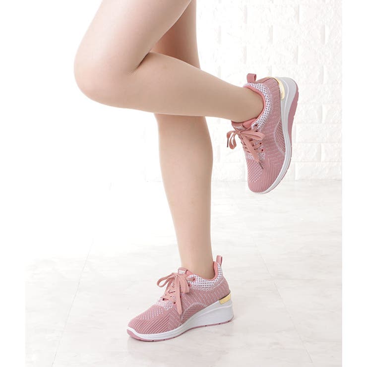 モザイクストラップインヒールスニーカー 女性 レディース | レースレディース  | 詳細画像12 