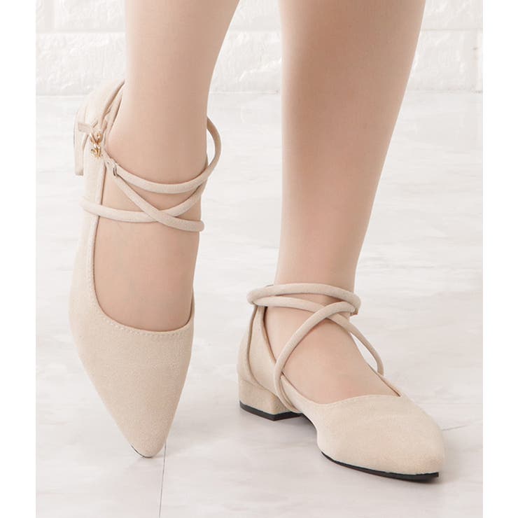 スエード調ポインテッドストラップパンプス 女性 レディース | レースレディース  | 詳細画像14 