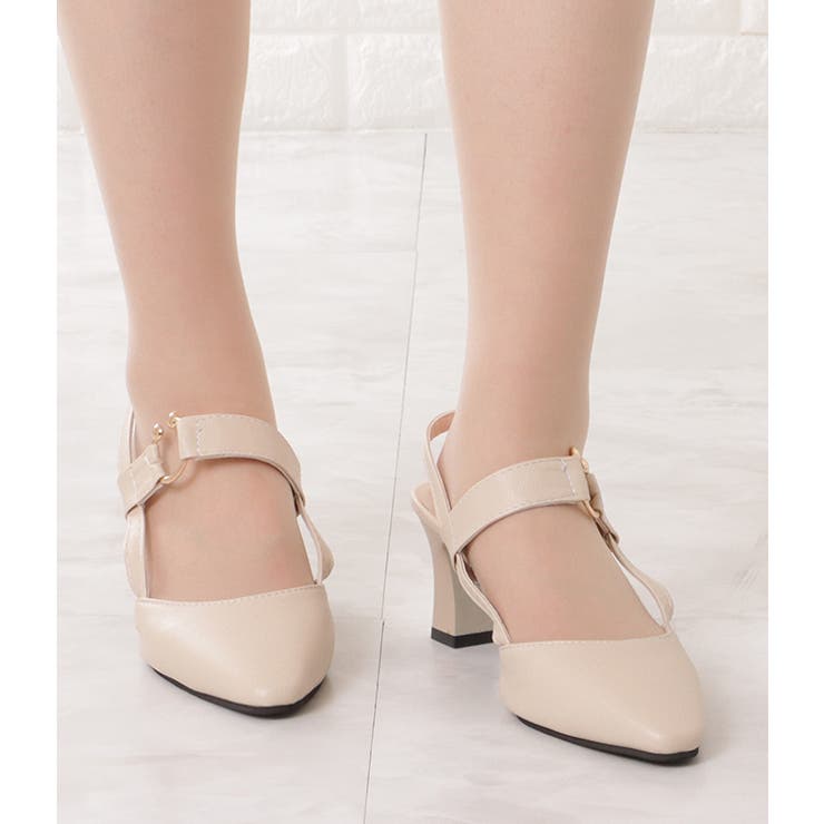 ポインテッドトゥバックストラップフラットパンプス 女性 レディース | レースレディース  | 詳細画像14 