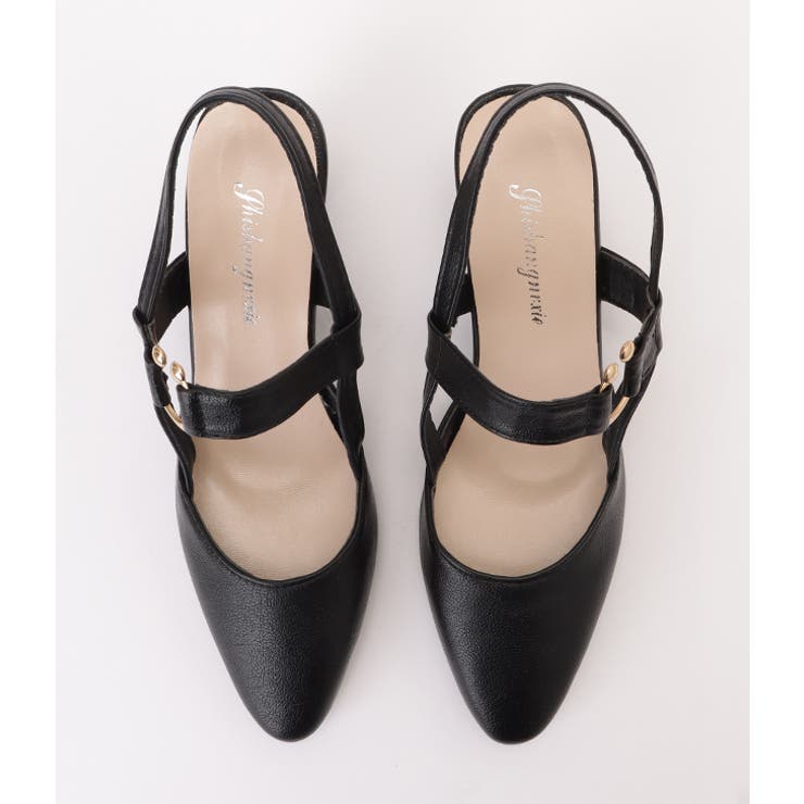 ポインテッドトゥバックストラップフラットパンプス 女性 レディース | レースレディース  | 詳細画像16 