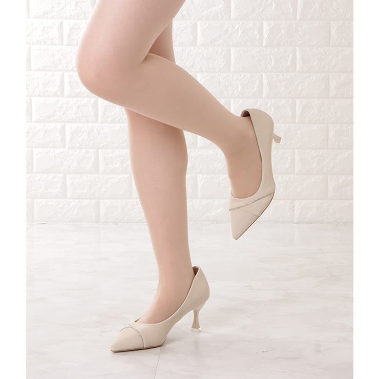 レザー調ラインビジューポインテッドパンプス レディース 女性 | レースレディース  | 詳細画像11 