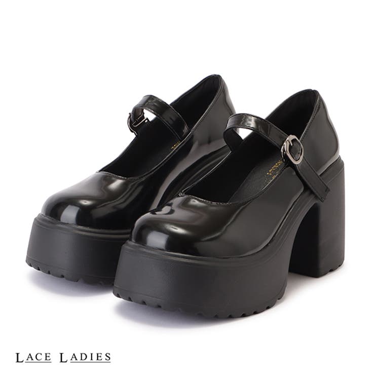 エナメル調厚底おでこパンプス レディース 女性[品番：LCLW0003922]｜レースレディース （レースレディース）のレディース ファッション通販｜SHOPLIST（ショップリスト）