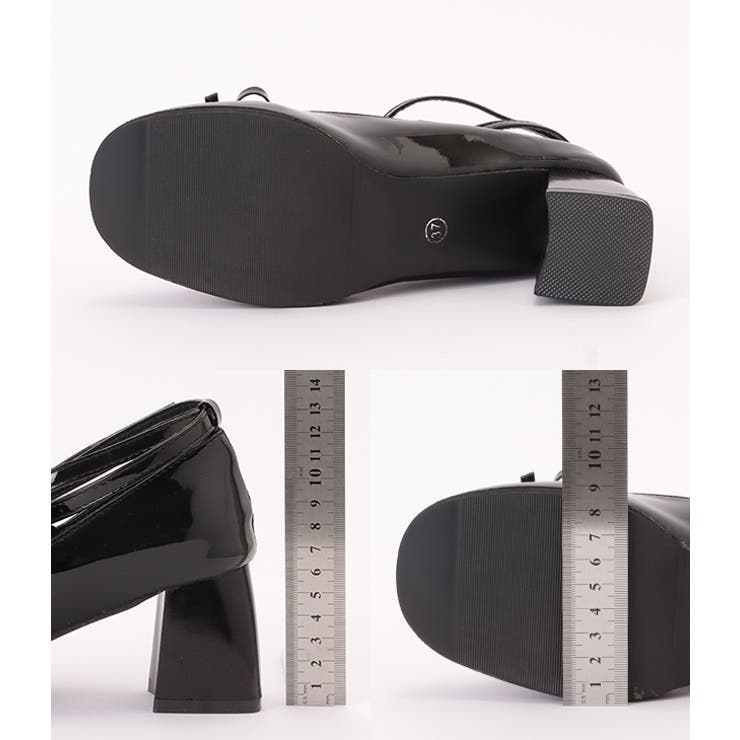 エナメル調ボリュームヒールレースアップパンプス パンプス 女性 | レースレディース  | 詳細画像20 