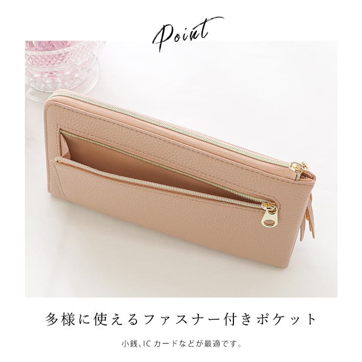 レザー調タッセル付きハーフジップウォレット レディース 長財布[品番：LCLW0004034]｜レースレディース  （レースレディース）のレディースファッション通販｜SHOPLIST（ショップリスト）
