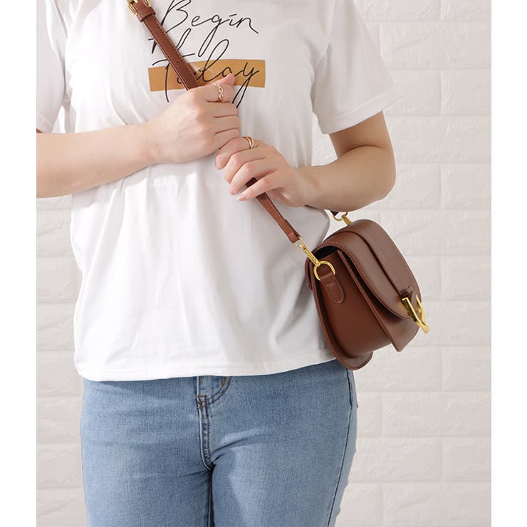 ハーフムーンフェイクレザーショルダーバッグ レディース 女性 | レースレディース  | 詳細画像10 