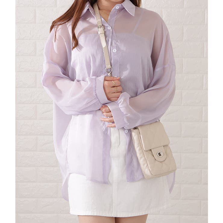 メタリックバックル付きレザー調キルティングショルダーバッグ レディース 女性 | レースレディース  | 詳細画像9 