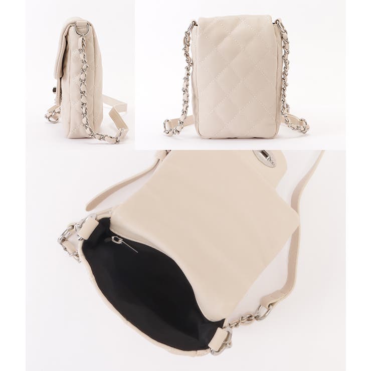 メタリックバックル付きレザー調キルティングショルダーバッグ レディース 女性 | レースレディース  | 詳細画像17 