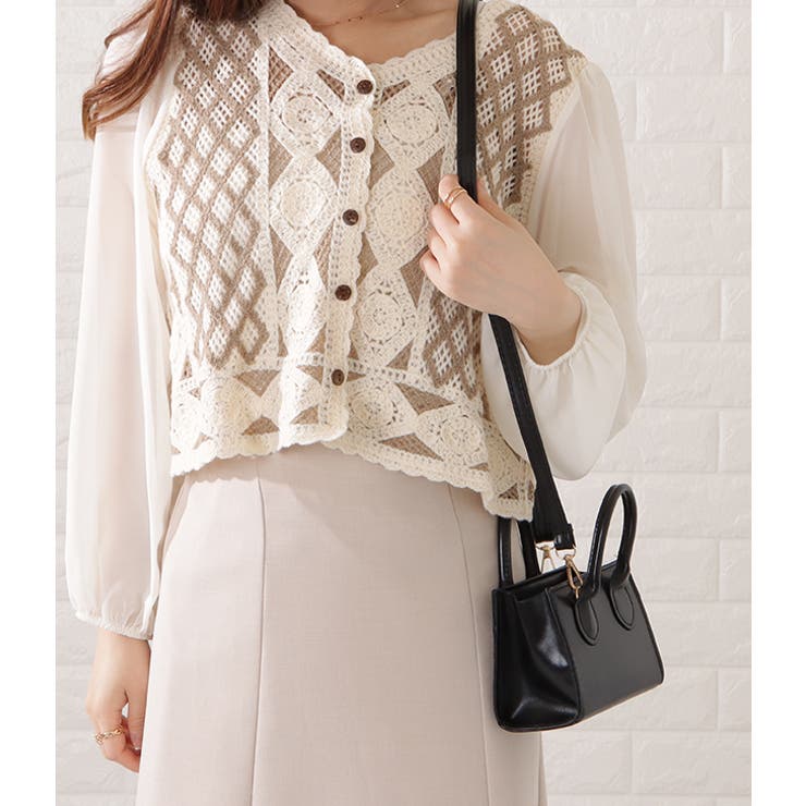 レザー調コンパクトスクエアショルダーバッグ レディース 女性 | レースレディース  | 詳細画像4 