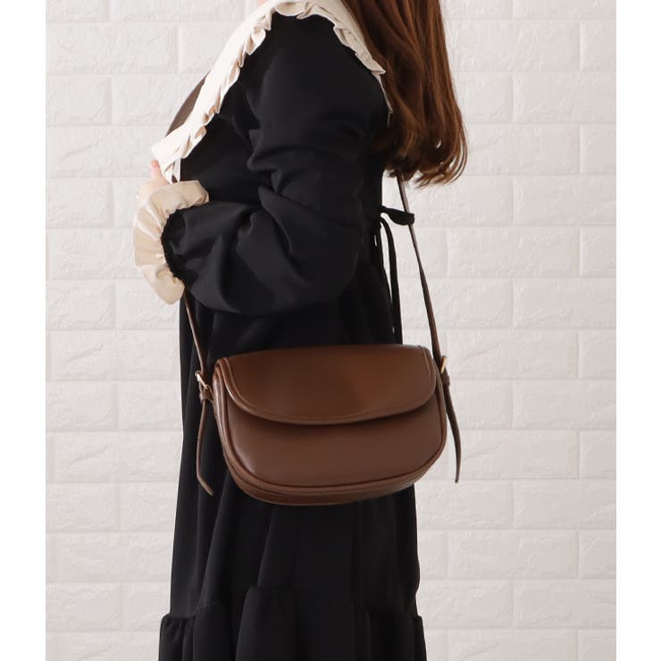 マットレザー調マチありコンパクトショルダーバッグ レディース 女性 | レースレディース  | 詳細画像12 