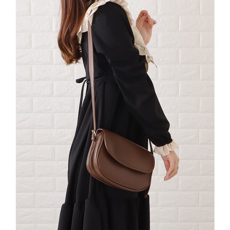 マットレザー調マチありコンパクトショルダーバッグ レディース 女性 | レースレディース  | 詳細画像16 