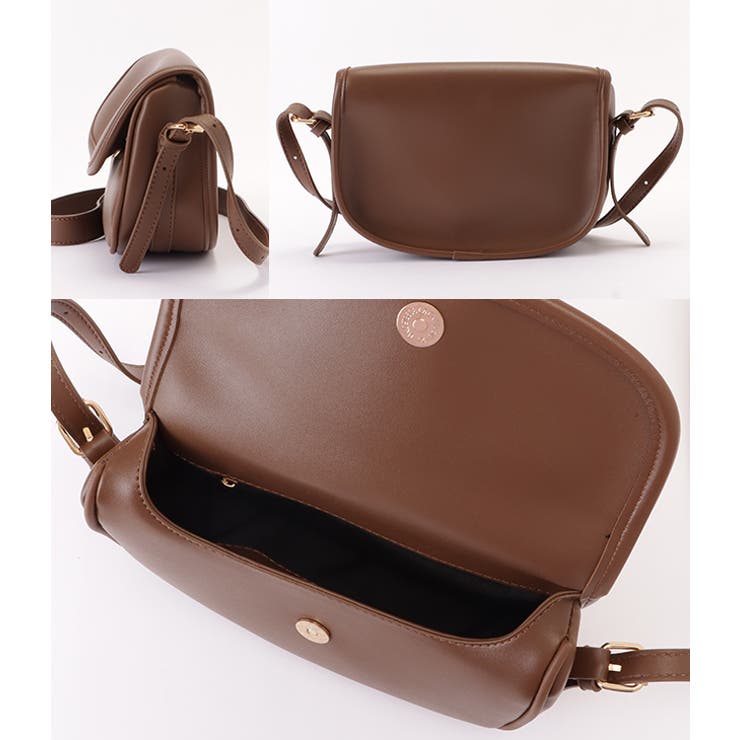 マットレザー調マチありコンパクトショルダーバッグ レディース 女性