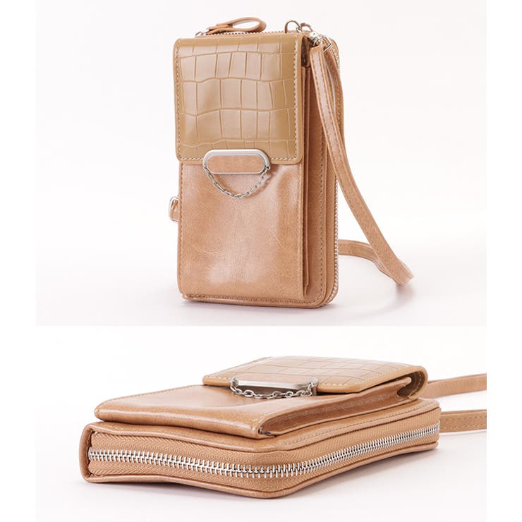 クロコダイル柄レザー調スマートフォンショルダーバッグ レディース 女性 | レースレディース  | 詳細画像19 