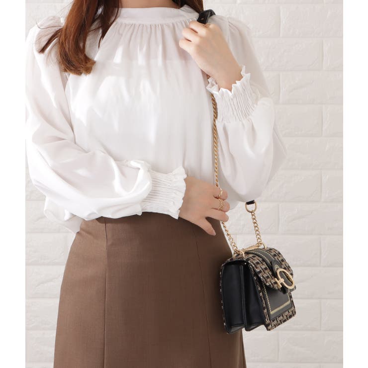 ミックスカラー異素材チェーンショルダーバッグ レディース 女性 | レースレディース  | 詳細画像4 