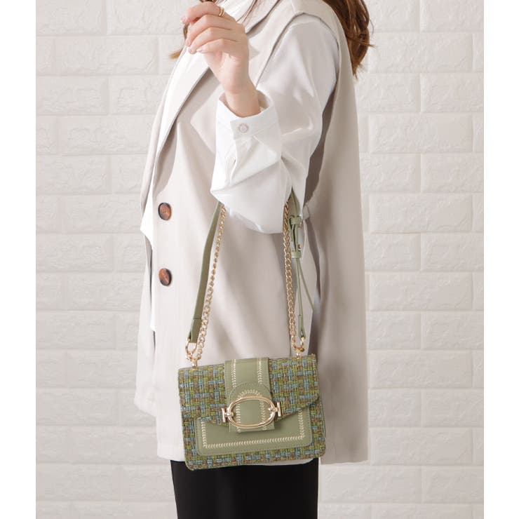 ミックスカラー異素材チェーンショルダーバッグ レディース 女性 | レースレディース  | 詳細画像17 