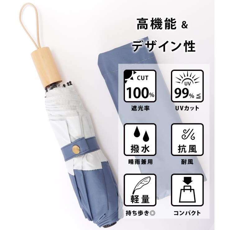 バイカラー晴雨兼用折りたたみ傘 レディース アンブレラ | レースレディース  | 詳細画像10 