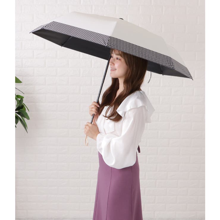 ツートーン晴雨兼用折りたたみ傘 レディース アンブレラ | レースレディース  | 詳細画像12 
