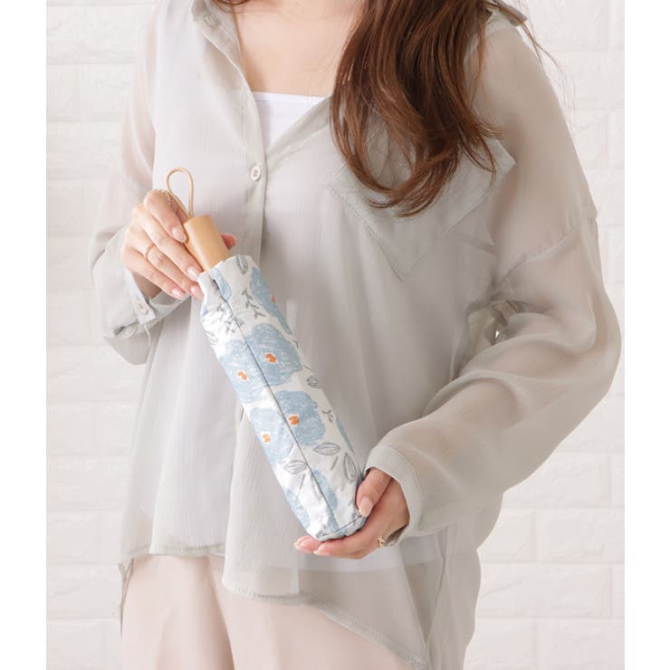 晴雨兼用ワンタッチフラワー折りたたみ傘 レディース アンブレラ | レースレディース  | 詳細画像16 