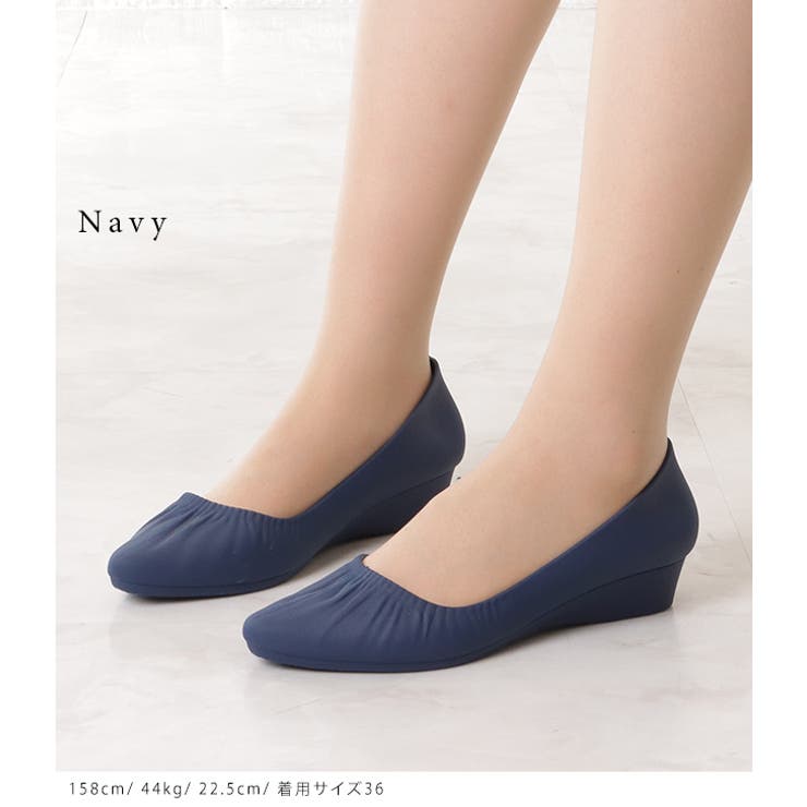 ギャザー風ウエッジレインパンプス 女性 レディース | レースレディース  | 詳細画像10 