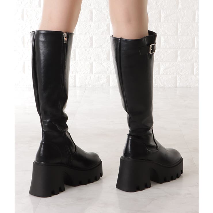 サイドジップ厚底ジョッキーブーツ 女性 レディース[品番：LCLW0004181]｜レースレディース  （レースレディース）のレディースファッション通販｜SHOPLIST（ショップリスト）