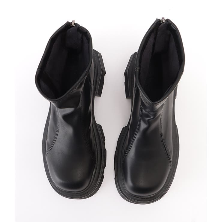 レザー調角ソールボリュームショートブーツ 女性 レディース | レースレディース  | 詳細画像15 