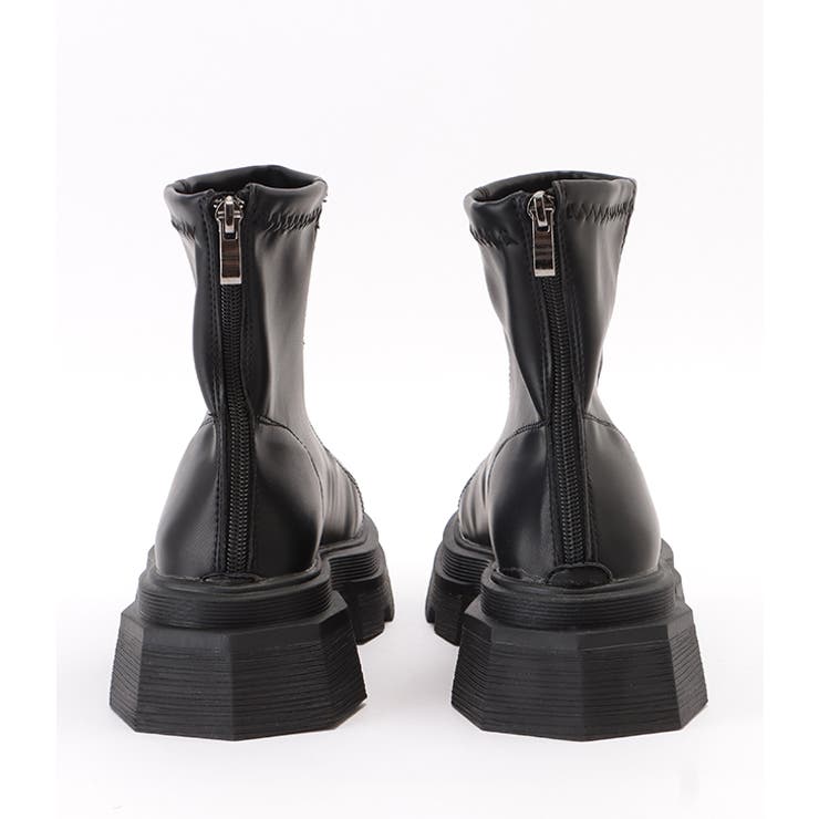 レザー調角ソールボリュームショートブーツ 女性 レディース | レースレディース  | 詳細画像16 