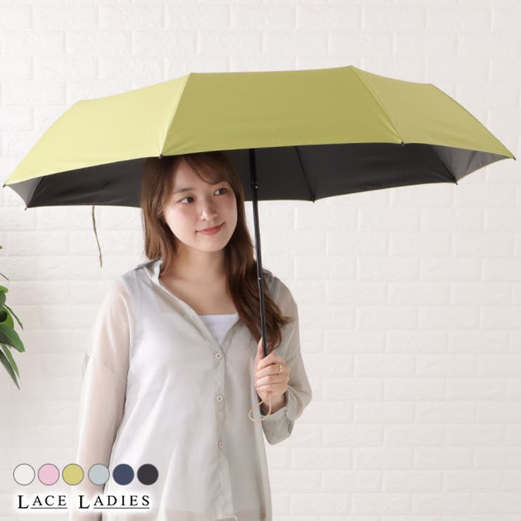 晴雨兼用ベーシックウッド折りたたみ傘 レディース アンブレラ