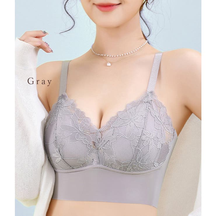 花柄レースワイヤレスブラジャー レディース ハーフトップ | レースレディース  | 詳細画像11 
