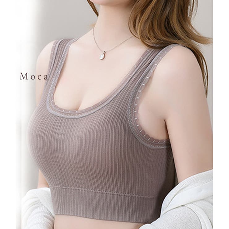 コットンリブコンフォートブラジャー レディース ハーフトップ | レースレディース  | 詳細画像15 