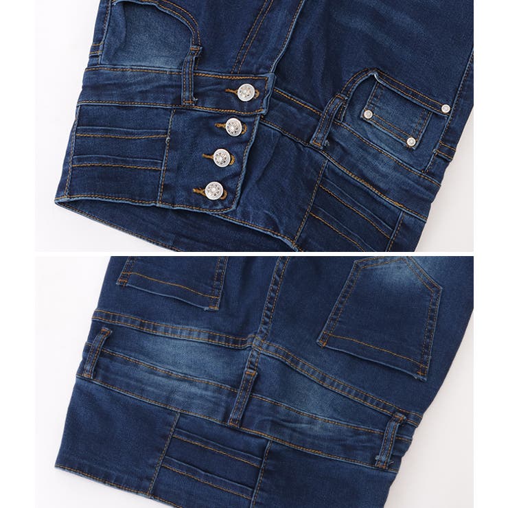 ハイウエストスキニーデニムボタンパンツ 女性 レディース | レースレディース  | 詳細画像15 