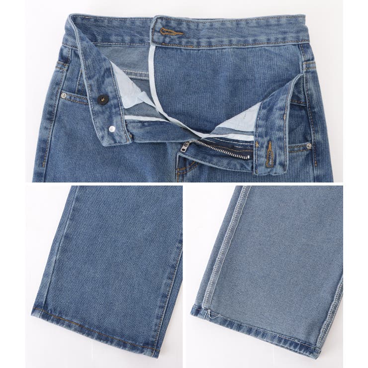 ハイウエストレイヤードワイドデニムパンツ 女性 レディース | レースレディース  | 詳細画像16 