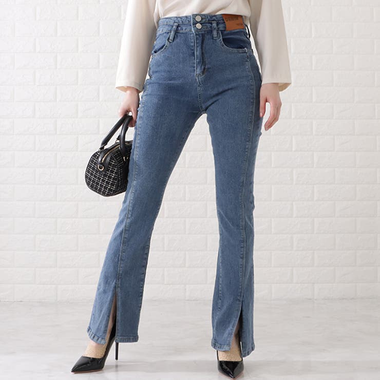 センタースリット入りデステッチニムパンツ 女性 レディース | レースレディース  | 詳細画像1 