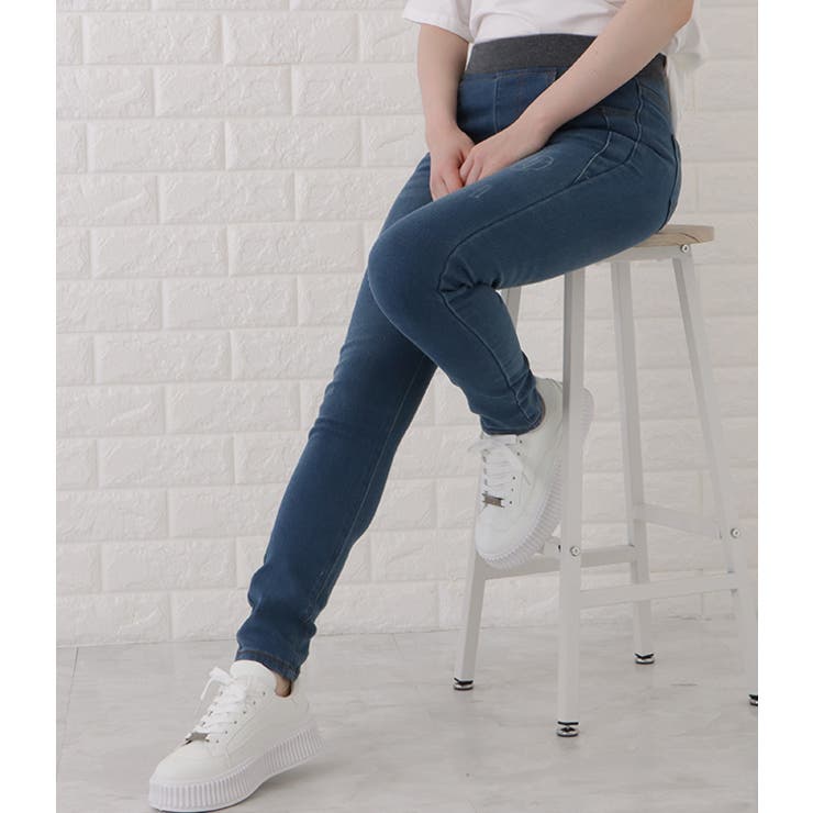 ストレッチスキニーデニムレギンス 女性 レディース[品番：LCLW0004264]｜レースレディース  （レースレディース）のレディースファッション通販｜SHOPLIST（ショップリスト）