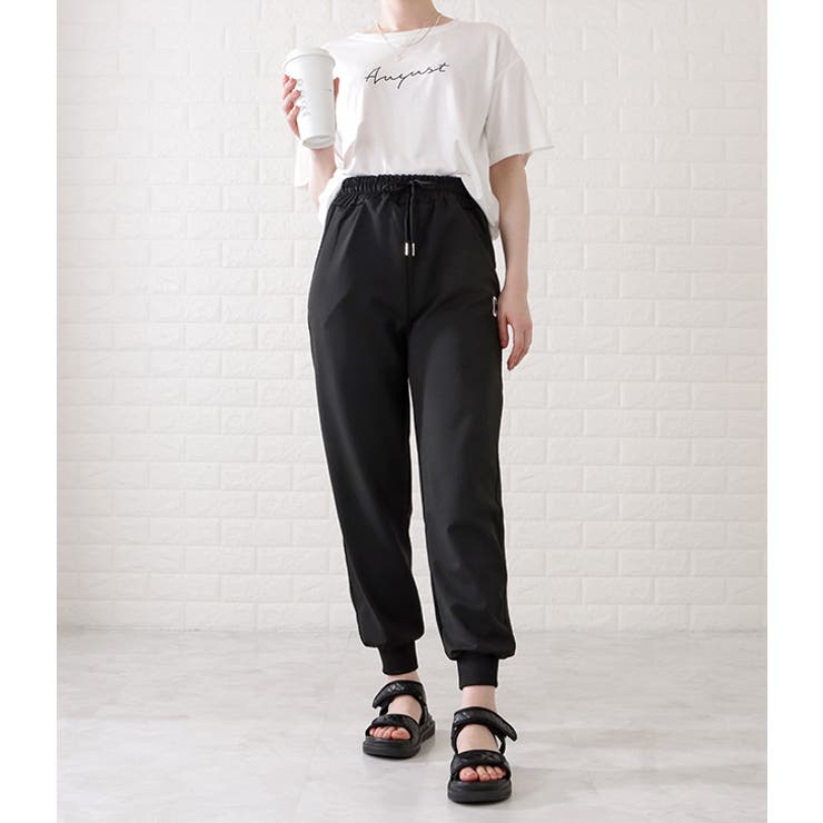 アルファベット刺繍付きウエストイージーパンツ 女性 レディース | レースレディース  | 詳細画像5 