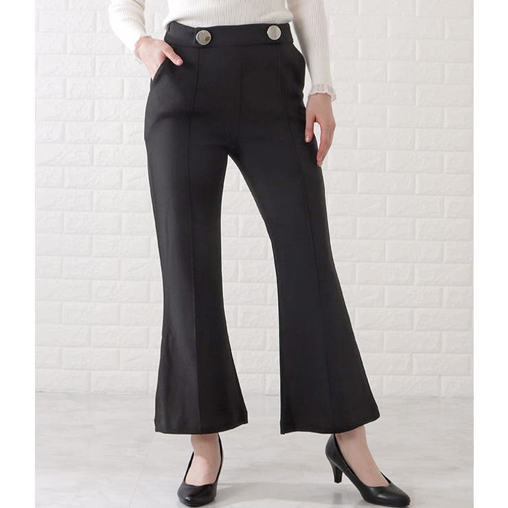 open yy レディース フレアパンツ black OPEN YY_TheOpen Product(オープンワイワイ_ザオープン