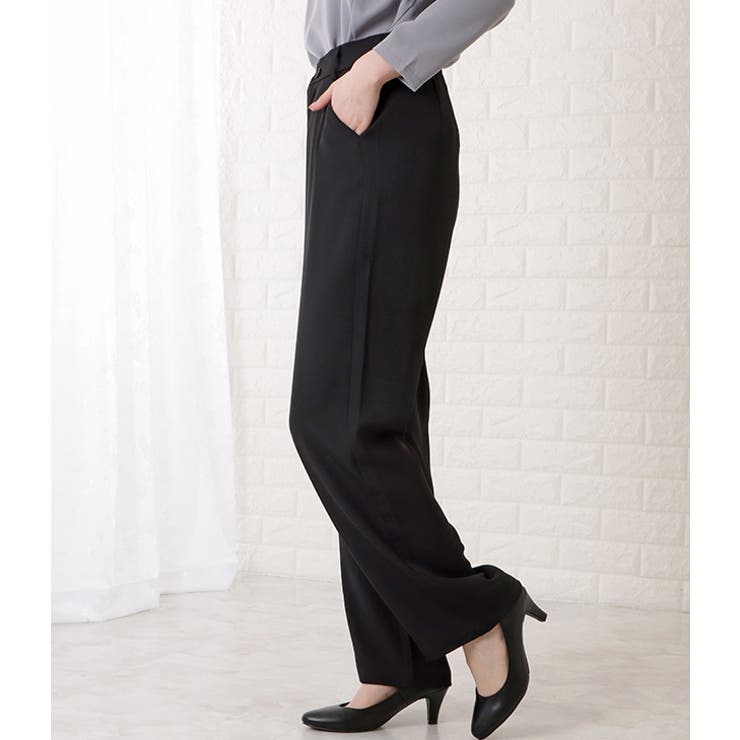 ハイウエストノンタックストレートパンツ 女性 レディース | レースレディース  | 詳細画像5 
