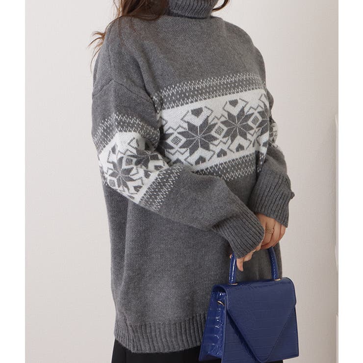 ノルディック柄タートルネックニットプルオーバー 女性 レディース | レースレディース  | 詳細画像5 