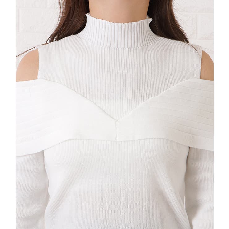 オフショル風カットアウトニットプルオーバー 女性 レディース | レースレディース  | 詳細画像13 