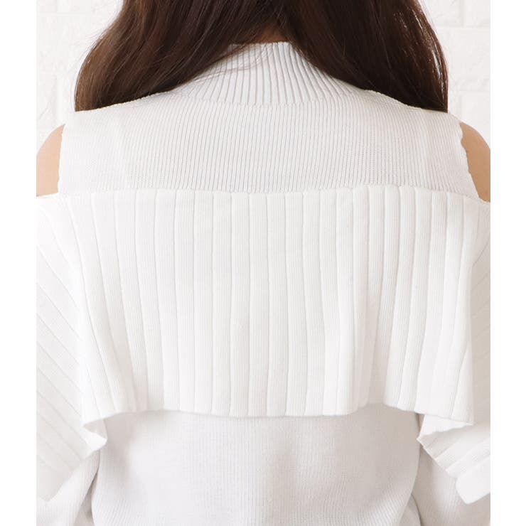 オフショル風カットアウトニットプルオーバー 女性 レディース | レースレディース  | 詳細画像14 