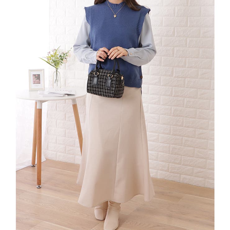 クルーネックサイドボタンニットベスト 女性 レディース | レースレディース  | 詳細画像15 