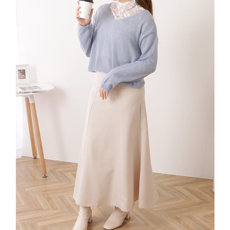 ドロップショルダーゆるシルエットクロップドニットトップス 女性 レディース[品番：LCLW0004613]｜レースレディース  （レースレディース）のレディースファッション通販｜SHOPLIST（ショップリスト）