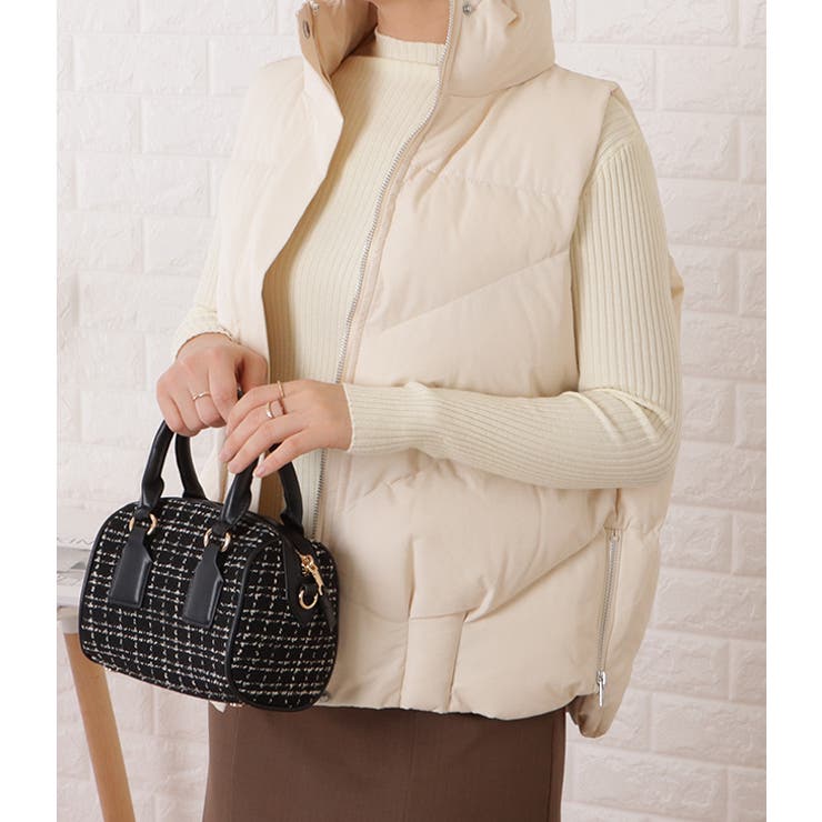 スタンドカラージップアップキルティングベスト 女性 レディース | レースレディース  | 詳細画像10 