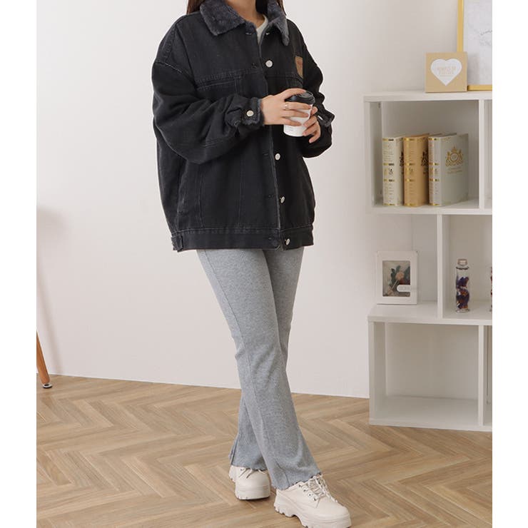 オーバーサイズファー付きデニムジャケット 女性 レディース[品番：LCLW0004443]｜レースレディース （レース レディース）のレディースファッション通販｜SHOPLIST（ショップリスト）