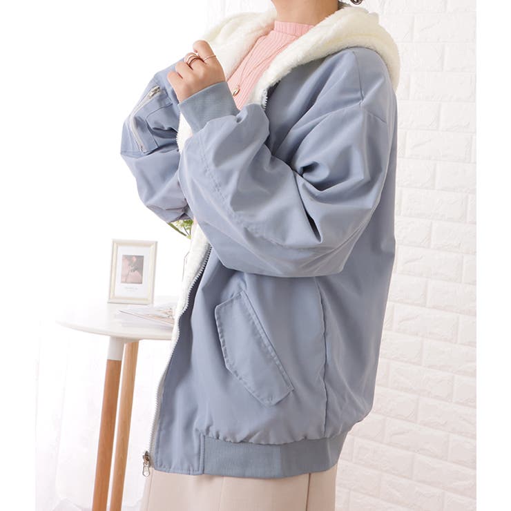 リバーシブルフーデットMA 1ゆるジャケット 女性 | レースレディース  | 詳細画像13 