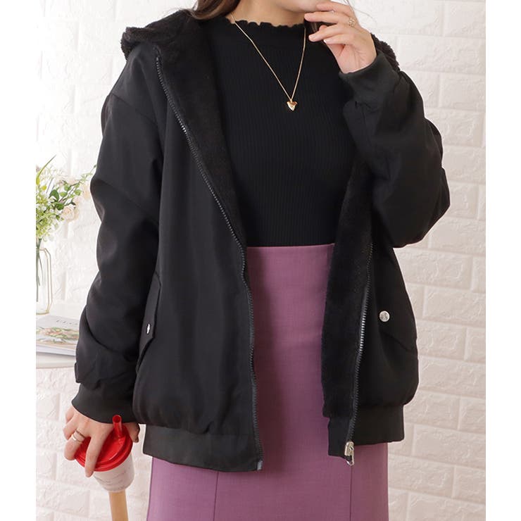 リバーシブルフーデットMA 1ゆるジャケット 女性 | レースレディース  | 詳細画像6 