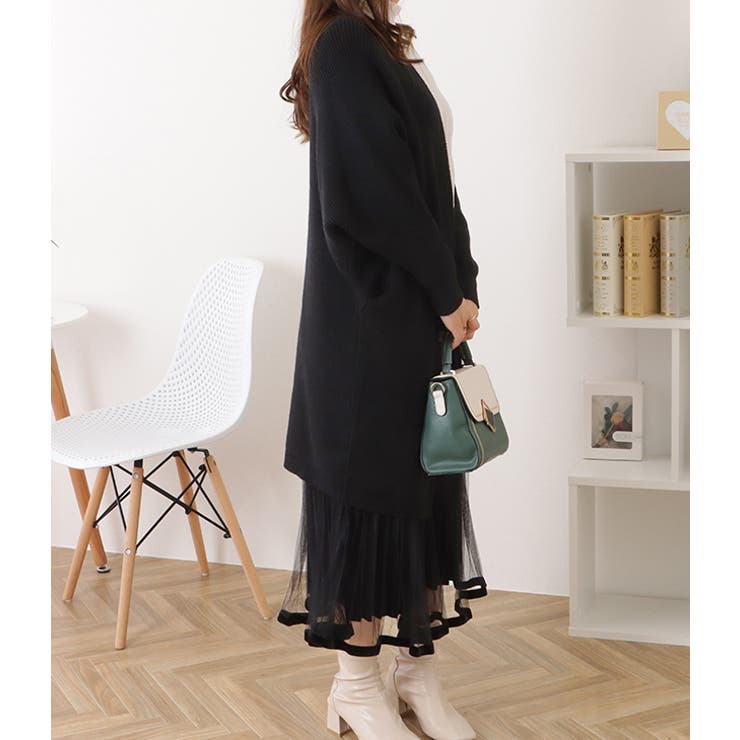 ドルマンスリーブロングニットコーディガン 女性 レディース | レースレディース  | 詳細画像4 